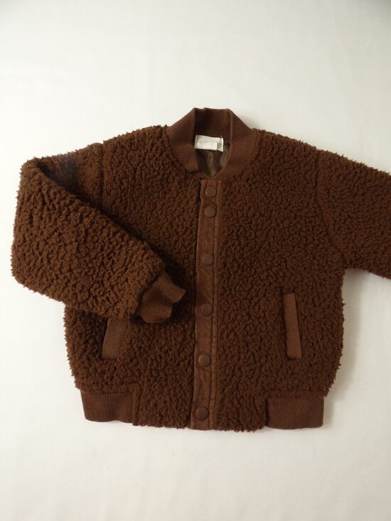 Jamie Kay Other - Jamie Kay Kids Brown Fleece Bomber Jacket, Size 6-12 Months